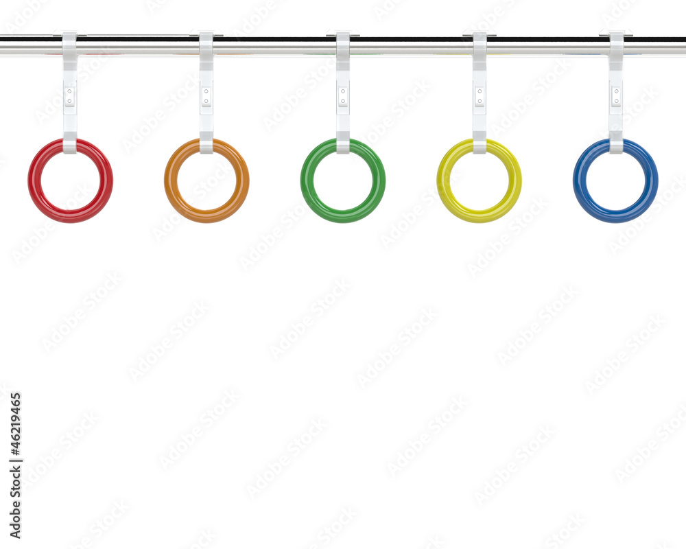 多色のつり革を使った選択肢を示すイラスト Stock イラスト Adobe Stock