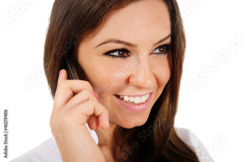 Isolated business woman