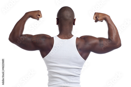 half body of muscular man