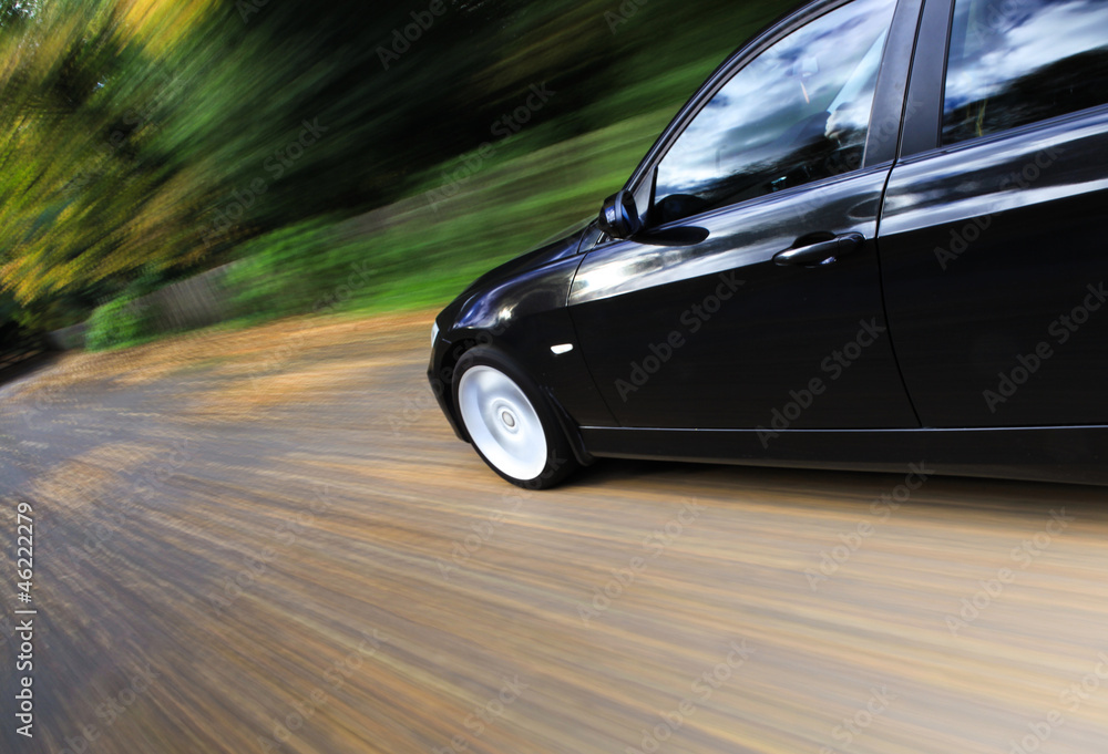 Fototapeta premium Fast Driving Car