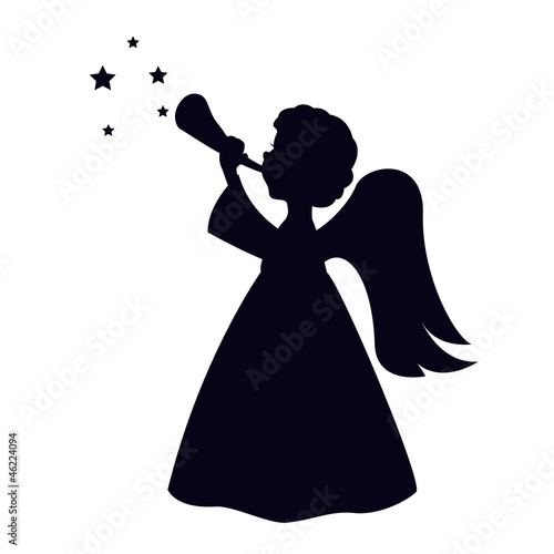 Christmas angel  isolated on white background