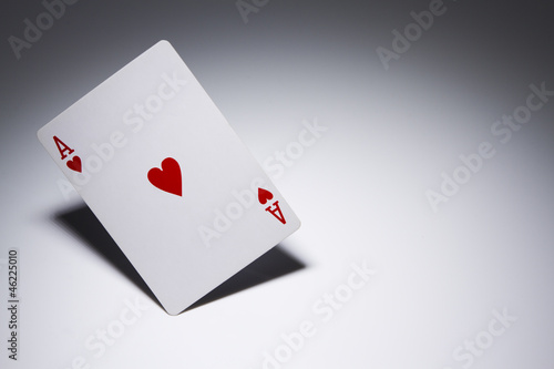 Balancing Ace of Hearts - Playing Card
