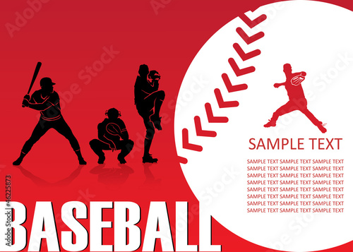 Baseball background - vector illustration