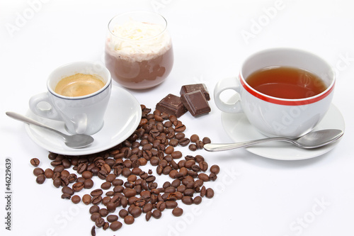 Fototapeta Naklejka Na Ścianę i Meble -  coffe,tea and choco cream