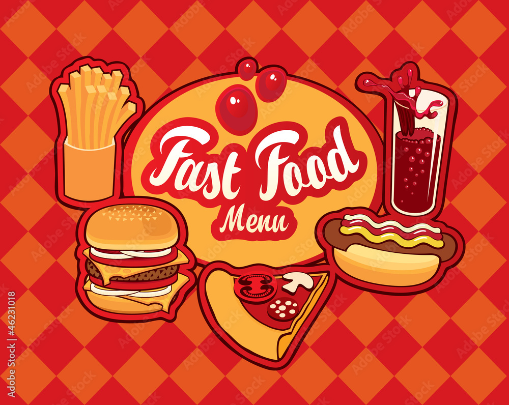 Cover for fast food menu