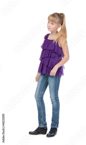 Young Girl Standing In Studio © Discovod