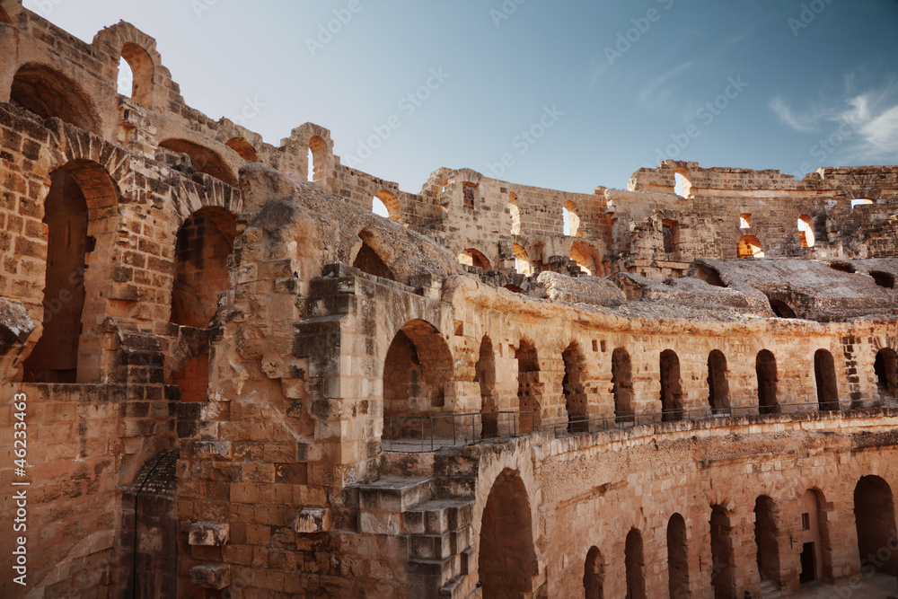 Amphitheater in El Jem, Tunisia