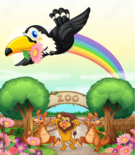 a zoo and the animals