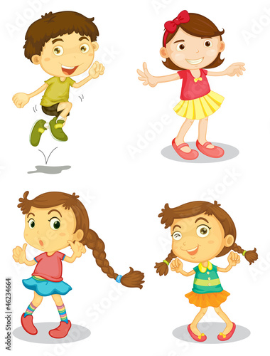 four kids