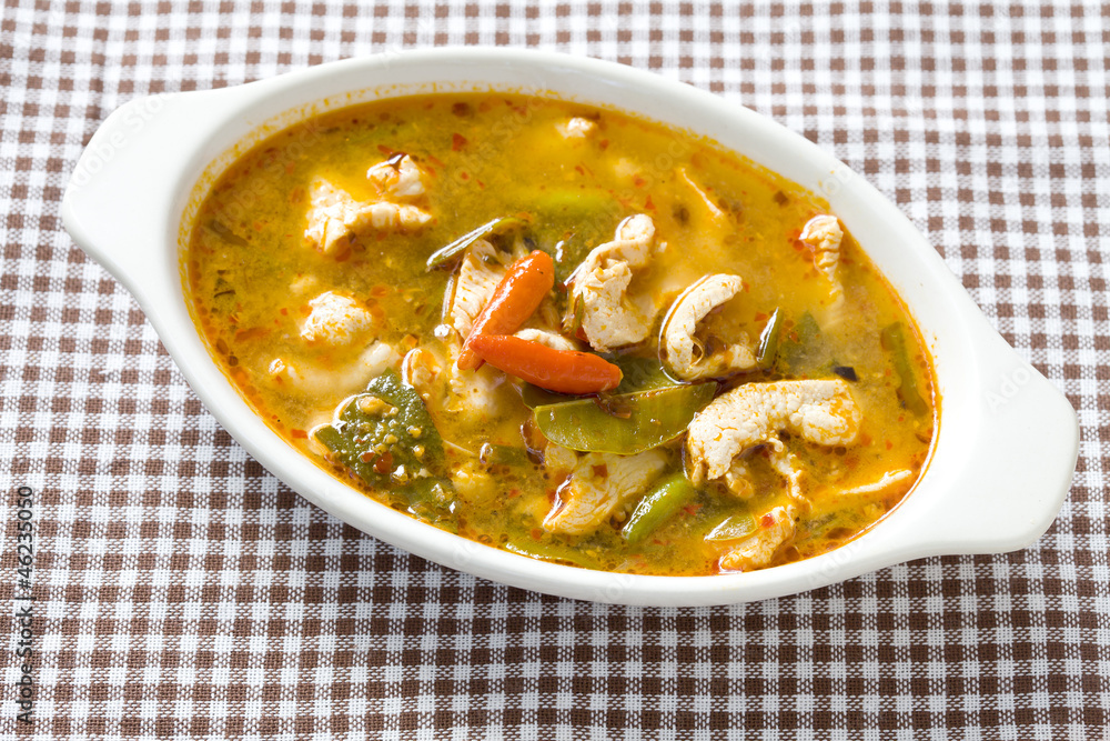 Chicken tom yum as Thai delicious food Chicken tom yum as Thai delicious food
