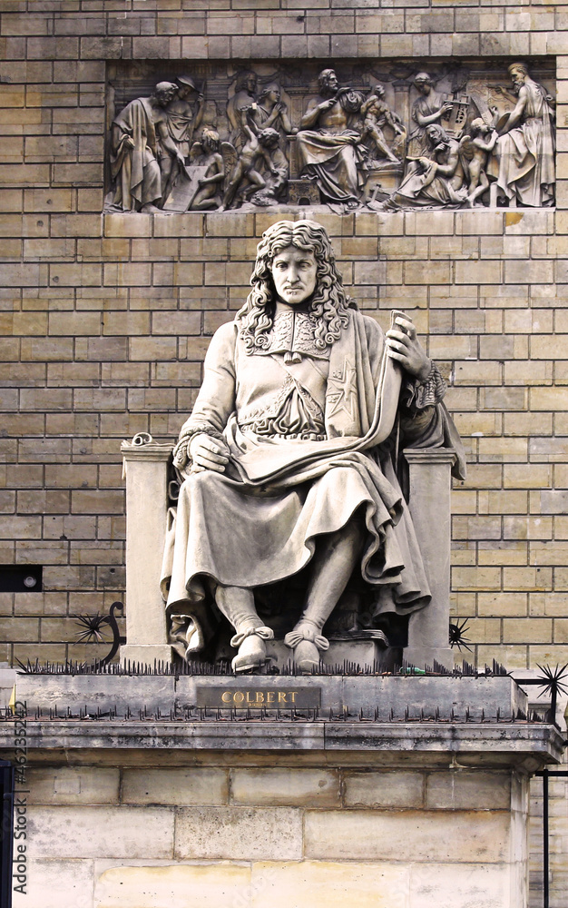 Obraz premium Statue of Jean Baptiste Colbert , Paris, France