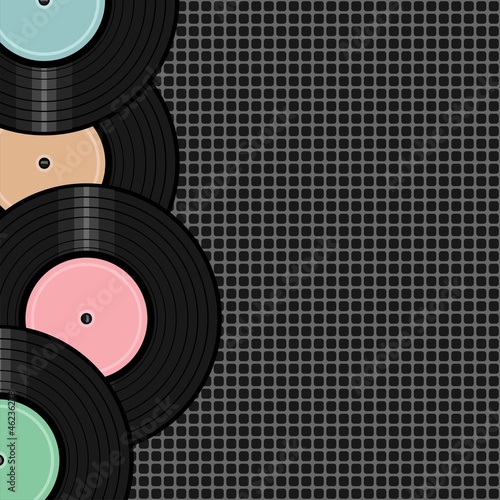 background with vinyl records