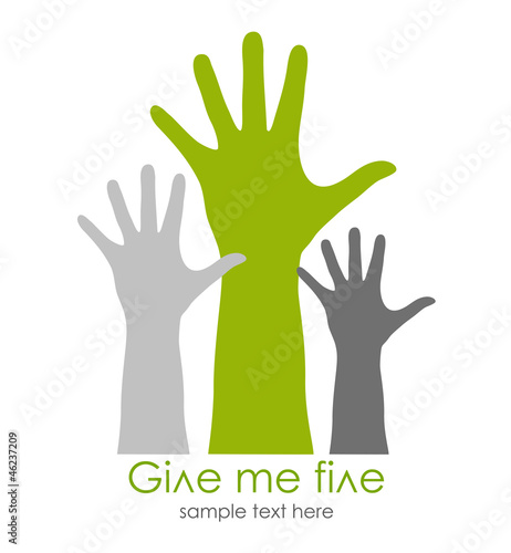 Vector hands, give me five
