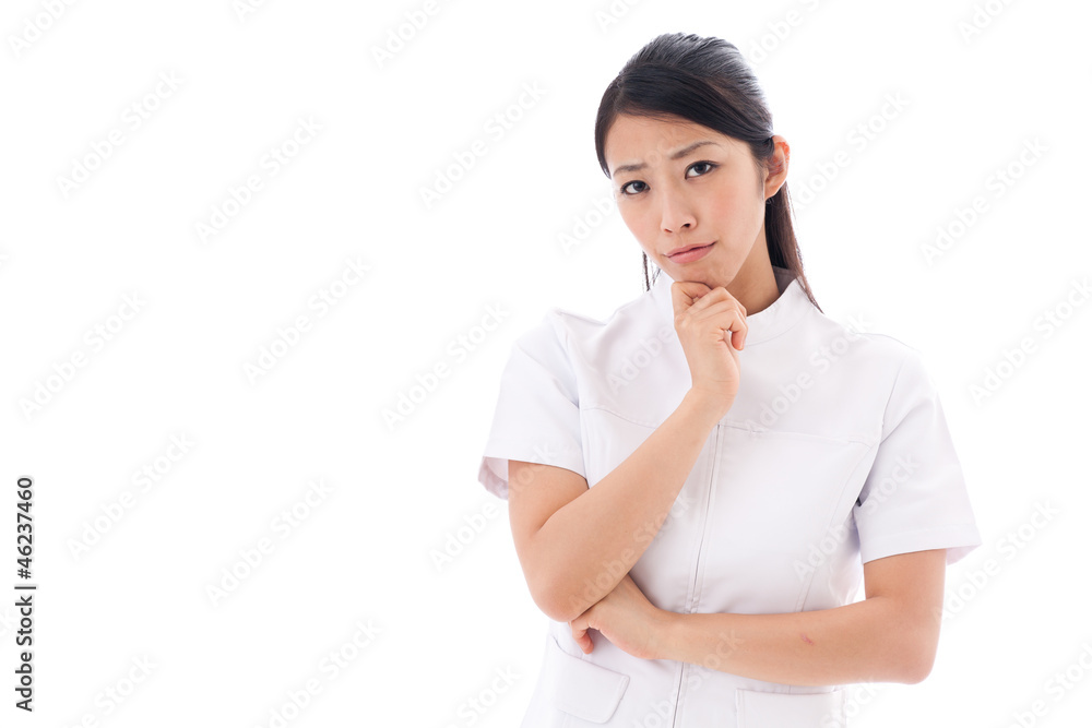 a young asian doctor on white background a young asian doctor on white background