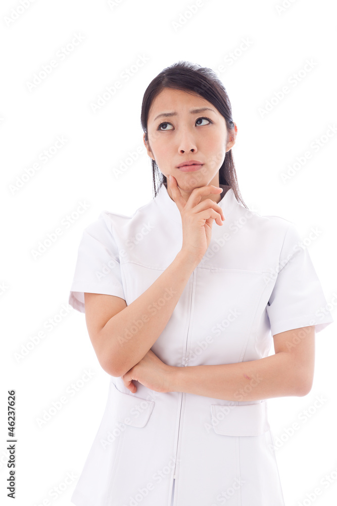 a young asian doctor on white background a young asian doctor on white background