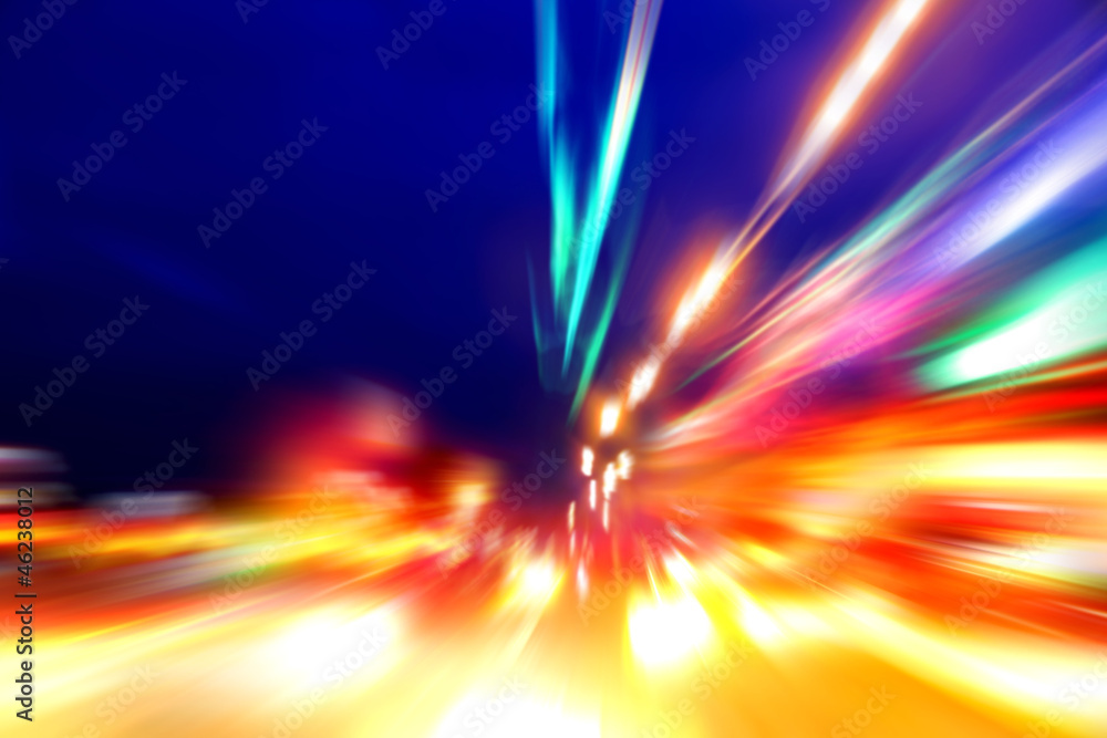 Obraz premium speed motion on night street