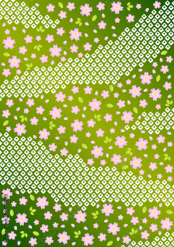 Background pattern of cherry blossoms