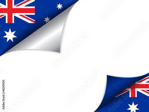 Australia Country Flag Turning Page