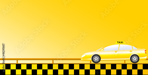 business taxi car background with road