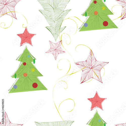 New Year's & Christmas seamless pattern