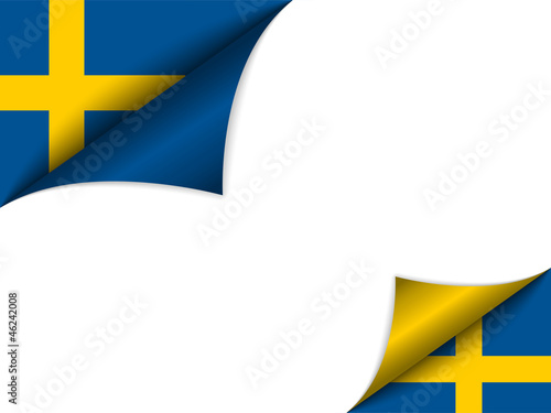 Sweden Country Flag Turning Page
