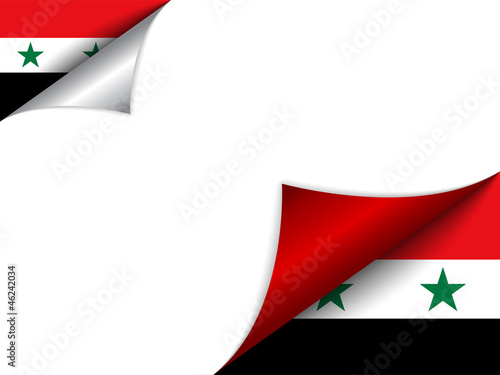Syria Country Flag Turning Page