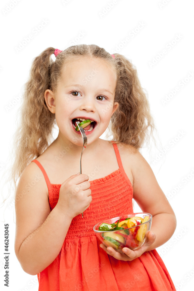 child girl eating healthy food vegetables child girl eating healthy food vegetables