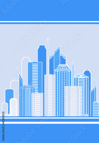 business card with modern background and city landscape