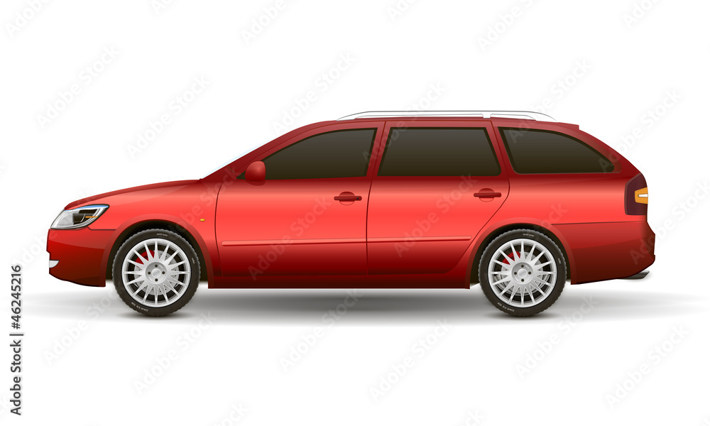 red vector car