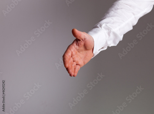 Hand shake between a businessman