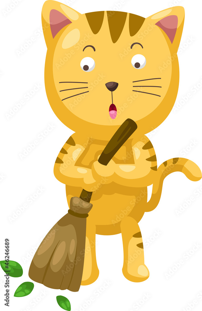Fototapeta premium cartoon cat vector illustration