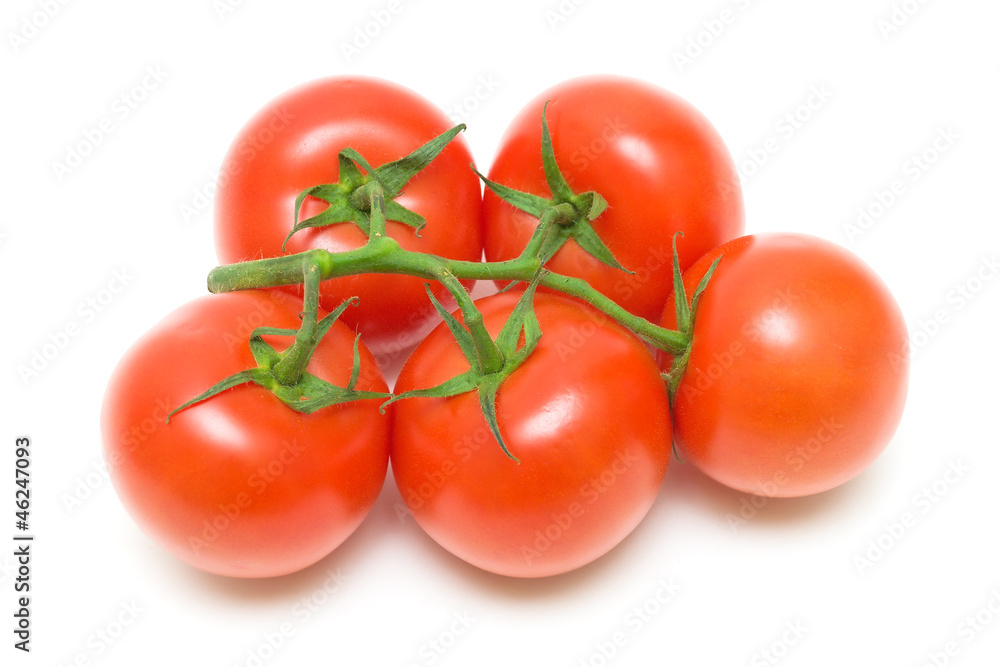 Bunch of tomatoes - top view Bunch of tomatoes - top view