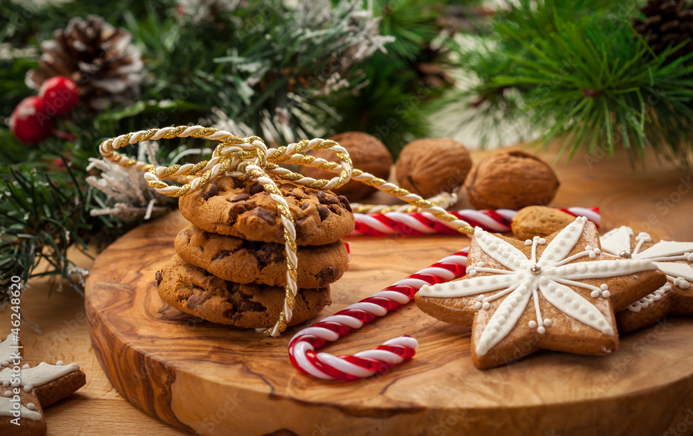 Christmas nut and chocolate cookies Christmas nut and chocolate cookies