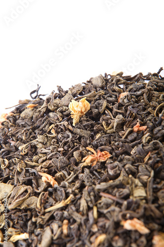 Closeup of chinese silver needle hair down white tea of premium