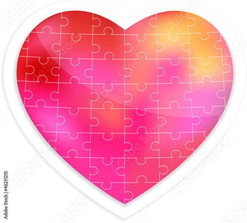 Puzzle heart illustration