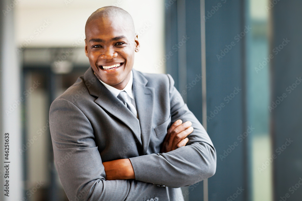 handsome modern african businessman in office handsome modern african businessman in office