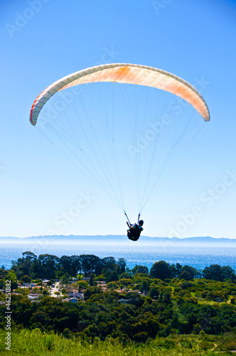 Paraglider above Santa Barbara