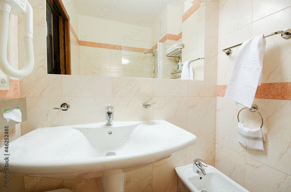 Sink in the modern bathroom Sink in the modern bathroom