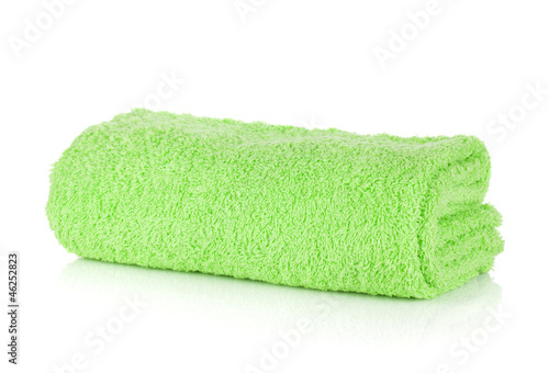 Green bath towel