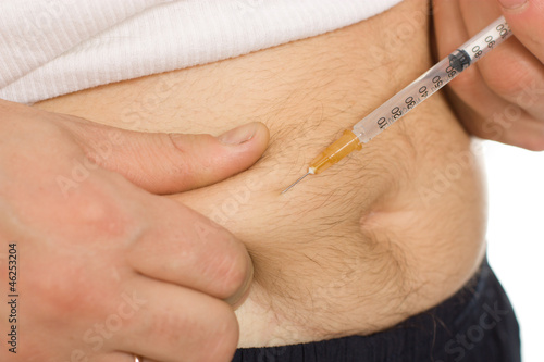 Man inject in the stomach