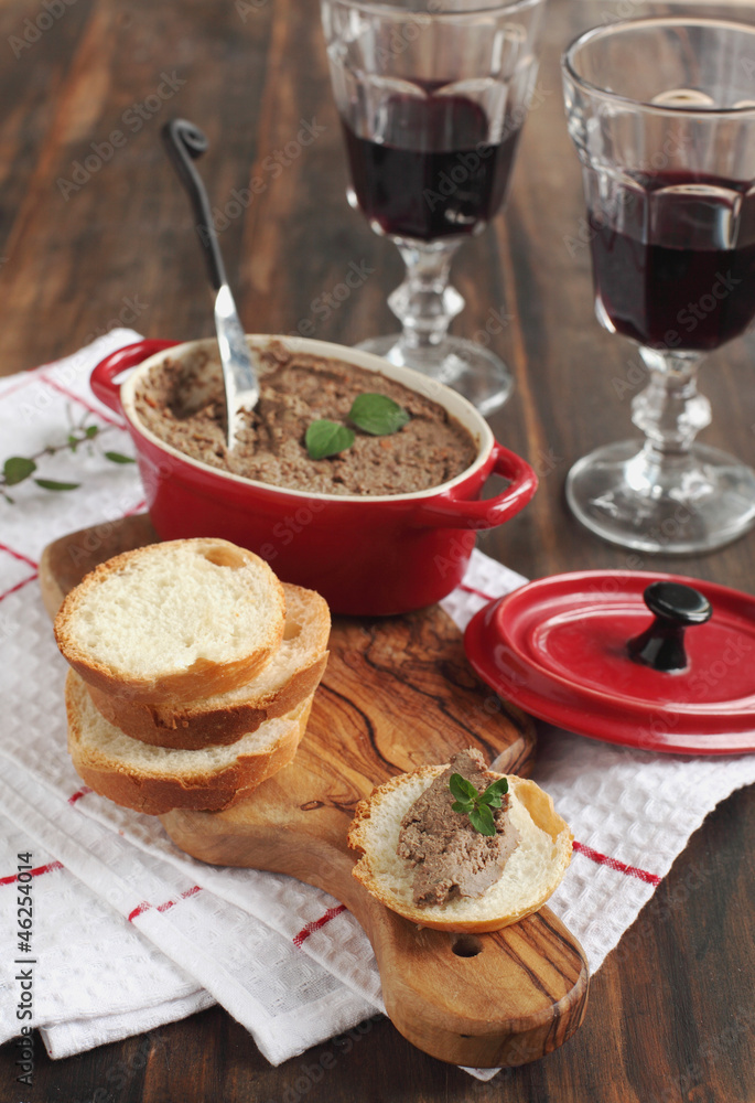 Beef liver pate on bread Beef liver pate on bread