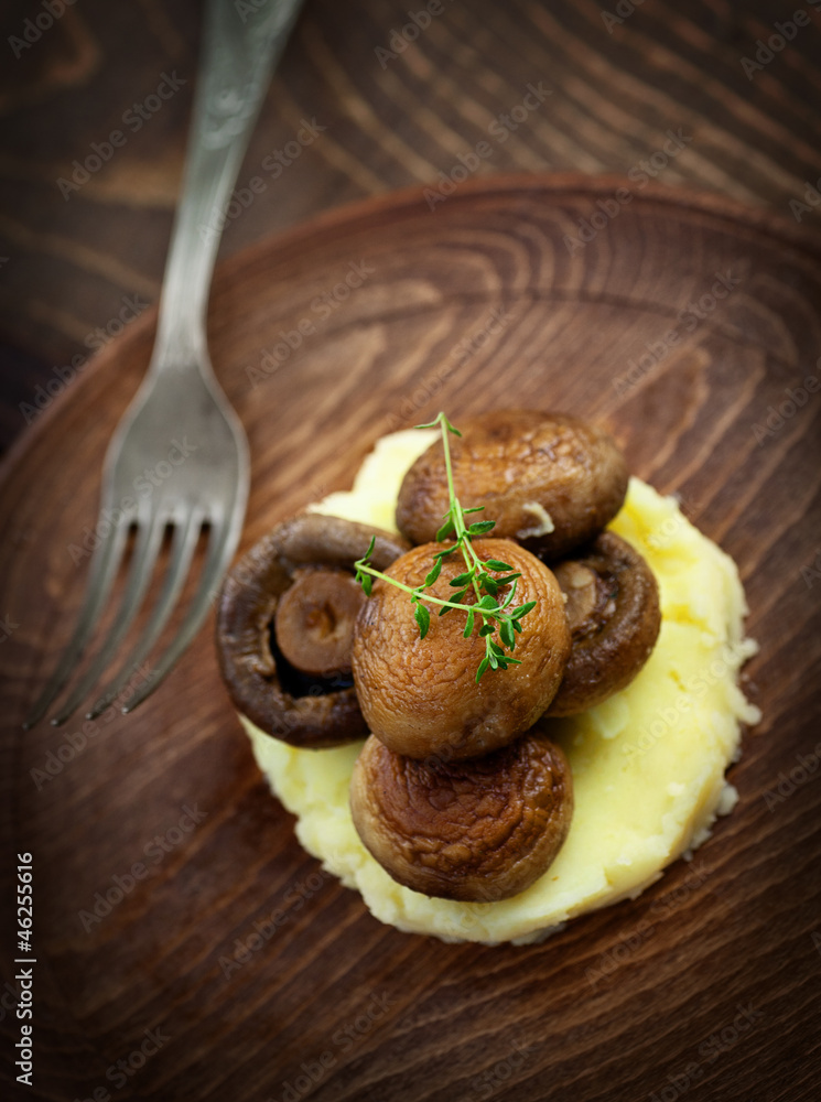 Baked mushrooms