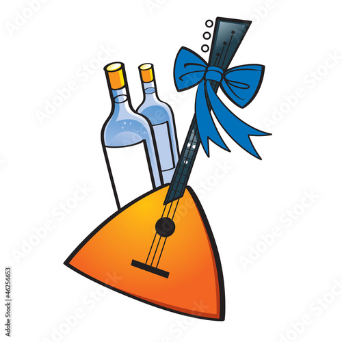 Russian Tradition - vodka and balalaika