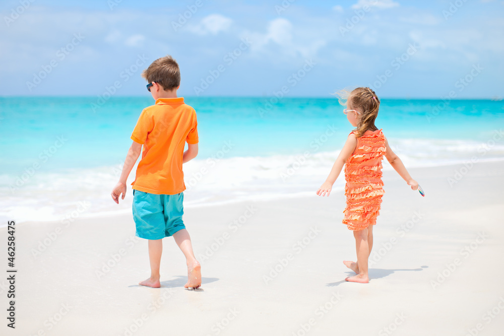 Two kids at beach