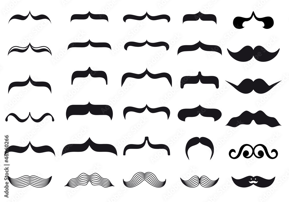 mustache designs, vector mustache designs, vector
