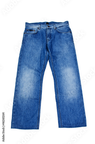 Pair of jeans isolated on the white