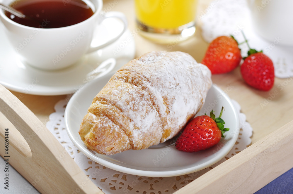 tea and croissants tea and croissants