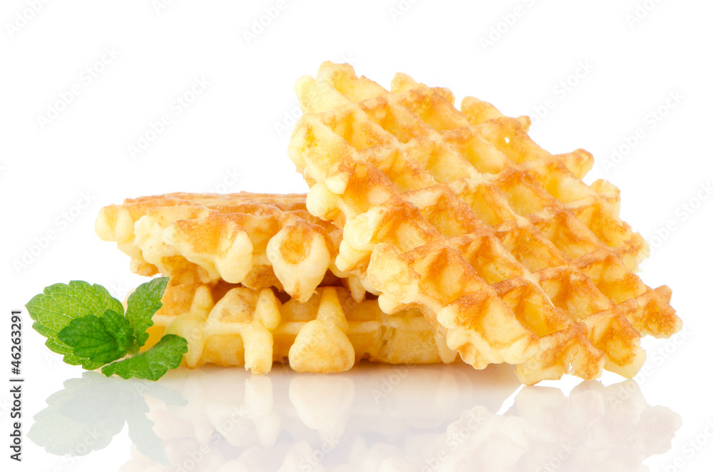Pile of sweet waffles Pile of sweet waffles