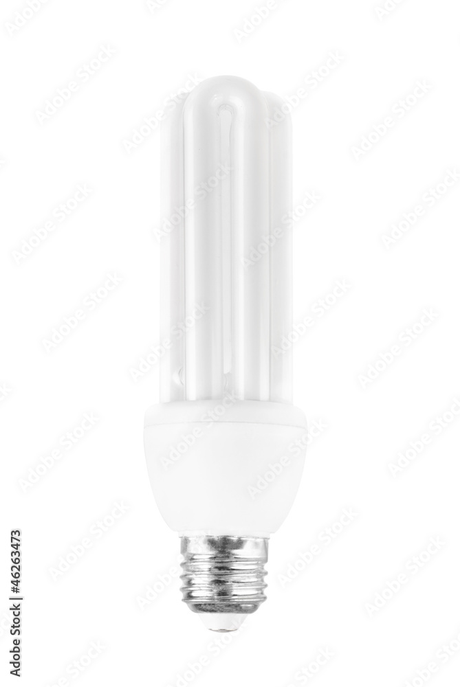 Energy saving light bulb on white bakground Energy saving light bulb on white bakground
