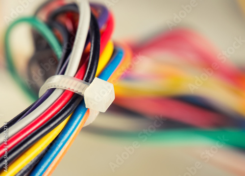 Tablou pe pânză Colorful electrical cables
